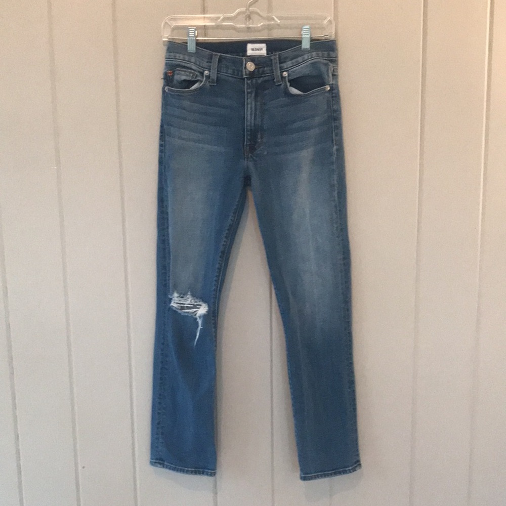 Hudson Straight Distressed Jeans